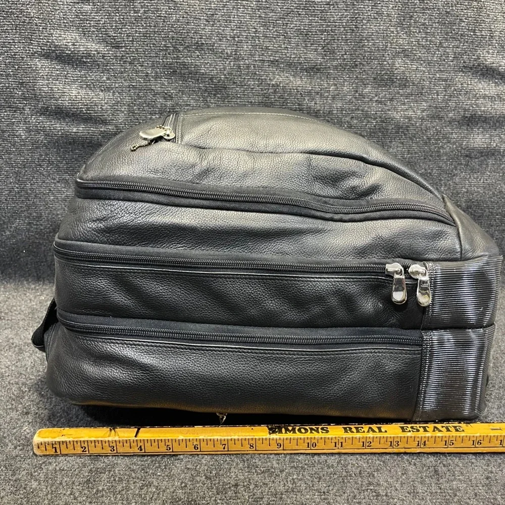 Wilsons Leather Pelle Studio Rolling Laptop Bag Black Briefcase Carry On Luggage